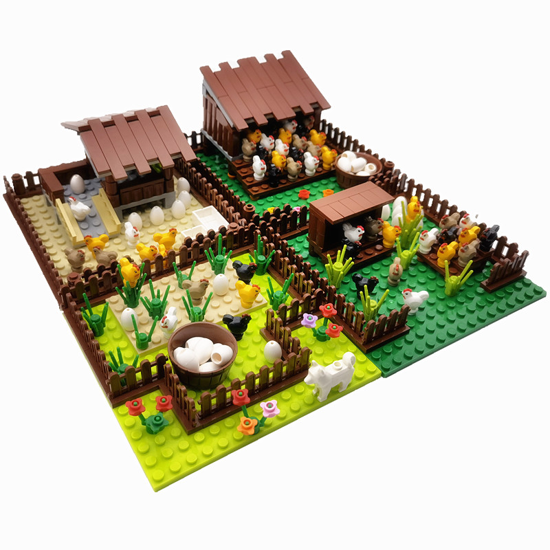 Lego Set Creator - Yaratıcı şehir çiftlik yapı taşları hayvanlar
