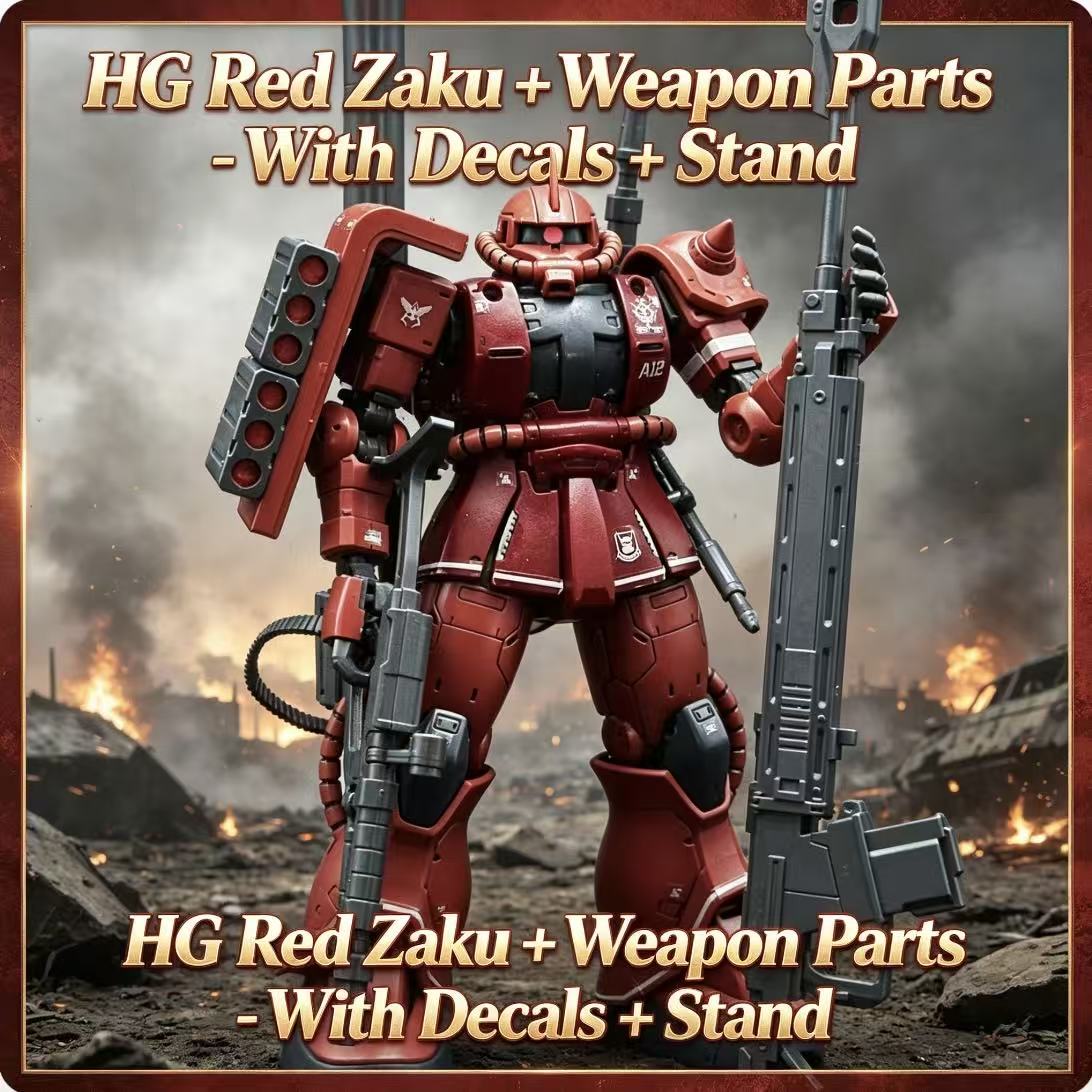 Bandai Model Gundam Hg - 024HG Char'ın Özel Eski Tip Kırmızı