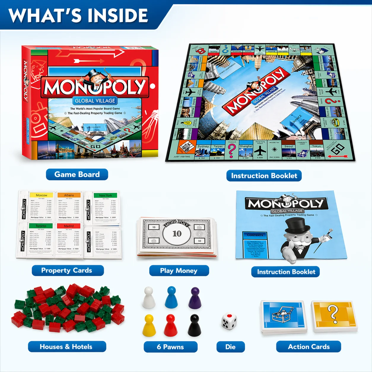 Premium MONOPOLY GLOBAL VILLAG - Hasbro Game Monopoly incelemesi ve fiyatı